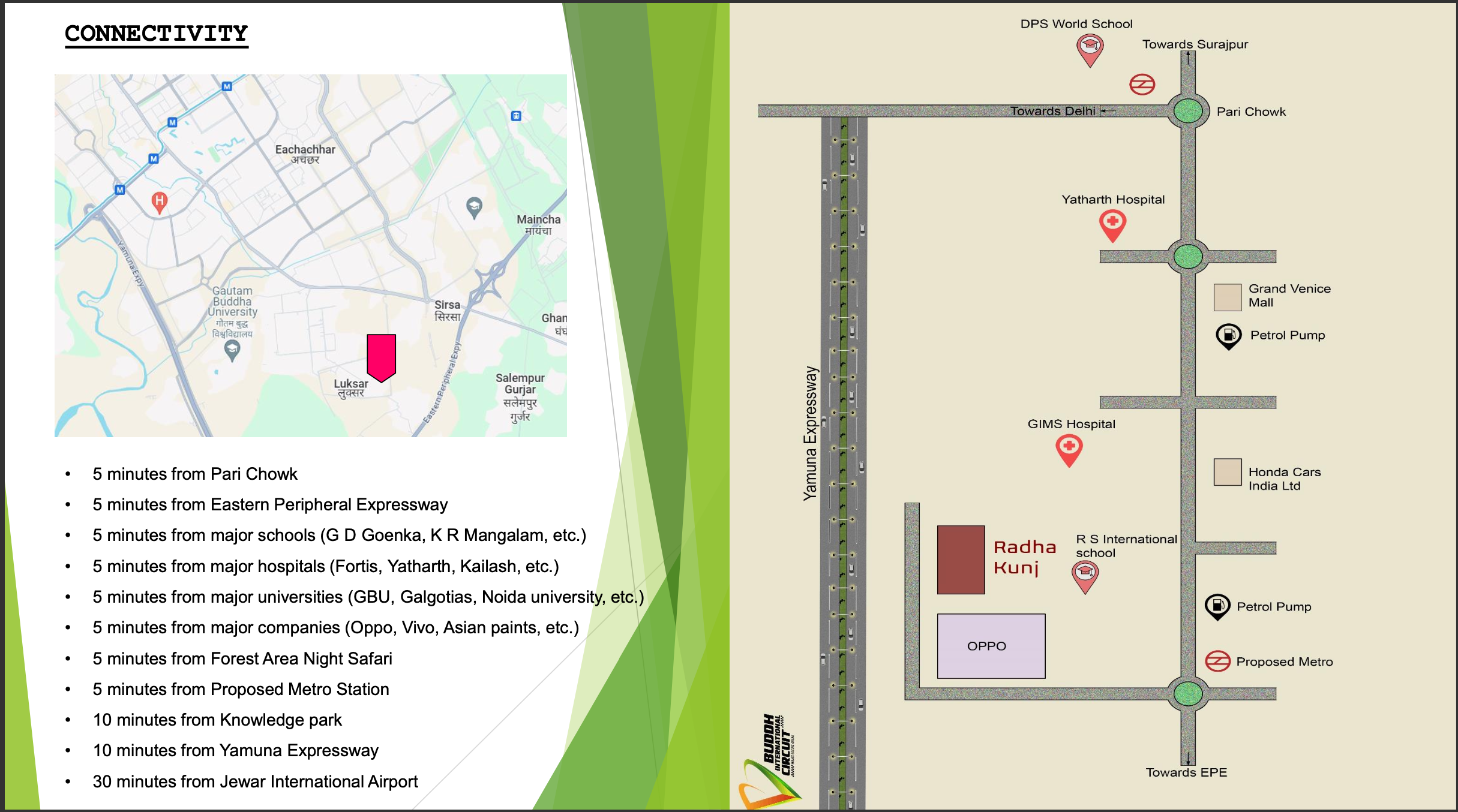 location of Radha kunj socity